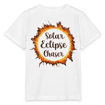 Chasseur d’éclipses solaires - T-shirt bio MINI CREATOR Stanley/Stella Enfant - blanc - Devant - Maike (125cm)