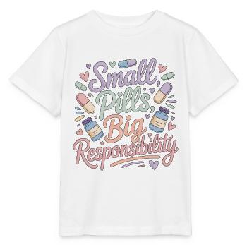 Pharmacien hospitalier Petite pilule Sécurité des médicaments - T-shirt bio MINI CREATOR Stanley/Stella Enfant - blanc - Devant - Maike (125cm)