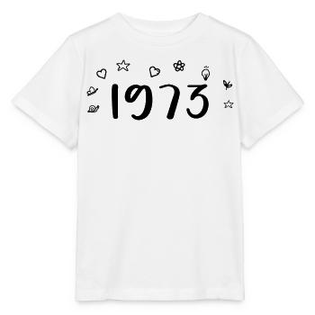 1973 Anniversaire 1973 Retro 1973 - T-shirt bio MINI CREATOR Stanley/Stella Enfant - blanc - Devant - Maike (125cm)