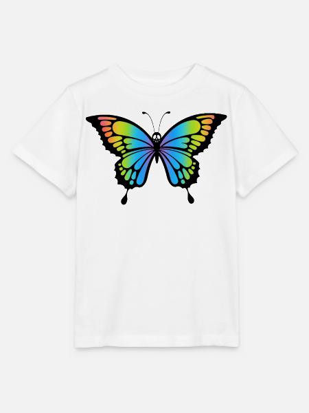 Schmetterlingsschädel - Stanley/Stella Kinder T-Shirt MINI CREATOR - Weiß