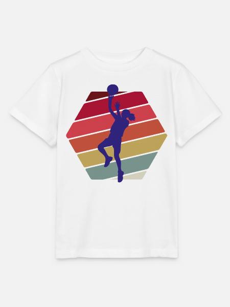 Basketball Spielerin - Stanley/Stella Kinder T-Shirt MINI CREATOR  - Weiß