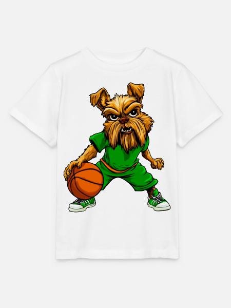 Yorkie Terrier Basketball - Stanley/Stella Kinder T-Shirt MINI CREATOR  - Weiß