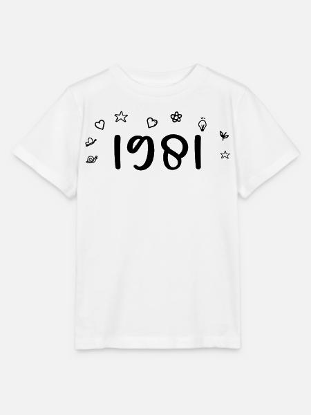 1981 Jubiläum 1981 Retro 1981 - Stanley/Stella Kinder T-Shirt MINI CREATOR  - Weiß