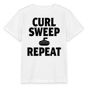 Curl Sweep Repeat Curling Sport Eissport - Stanley/Stella Kinder T-Shirt MINI CREATOR  - Weiß - Vorne - Maike (125cm)