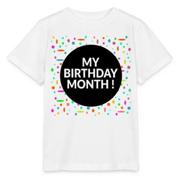 Mon mois d’anniversaire - T-shirt bio MINI CREATOR Stanley/Stella Enfant - blanc - Devant - Maike (125cm)
