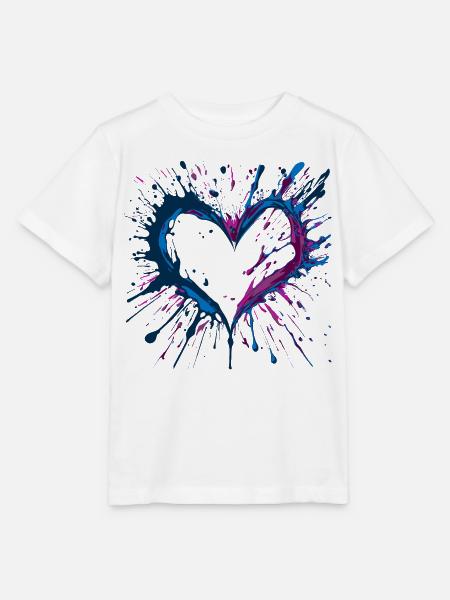 Von Key West inspirierte Heart dark - Stanley/Stella Kinder T-Shirt MINI CREATOR - Weiß