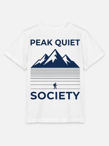 PEAK QUIET Bergsilhouette Motiv - Stanley/Stella Kinder T-Shirt MINI CREATOR - Weiß