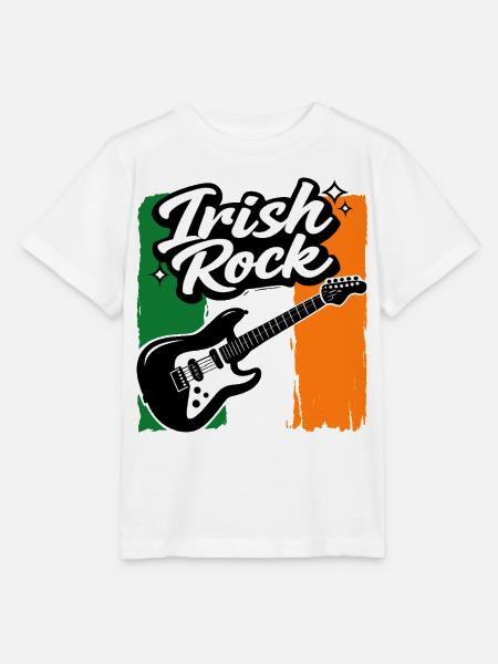 Electric Guitar St Patrick Flag Rock Gift - Stanley/Stella MINI CREATOR Kids’ T-Shirt - white