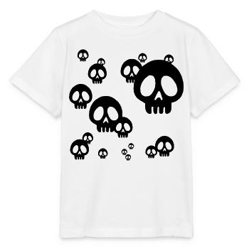 Invasion de crânes noirs - T-shirt bio MINI CREATOR Stanley/Stella Enfant - blanc - Devant - Maike (125cm)
