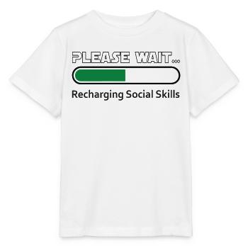 Recharging Social Skills - for white background - Stanley/Stella MINI CREATOR Kids’ T-Shirt - white - Front - Maike (125cm)