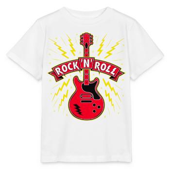 Rock 'n' Roll Gitarre - Stanley/Stella Kinder T-Shirt MINI CREATOR  - Weiß - Vorne - Maike (125cm)