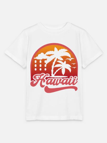 Hawaii Tropical Summer Vacation Shirt - Stanley/Stella Kinder T-Shirt MINI CREATOR  - Weiß