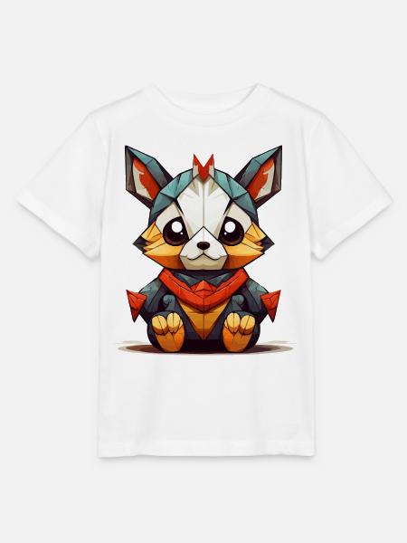 Geometrischer Fuchs Charm - Stanley/Stella Kinder T-Shirt MINI CREATOR - Weiß