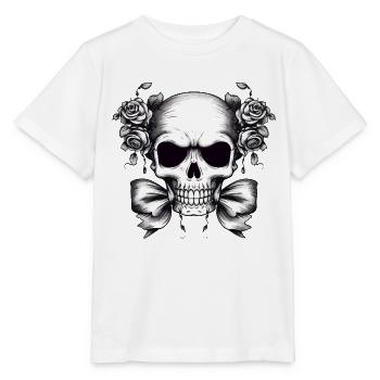 Skull Roses Contrast Design - Stanley/Stella MINI CREATOR Kids’ T-Shirt - white - Front - Maike (125cm)