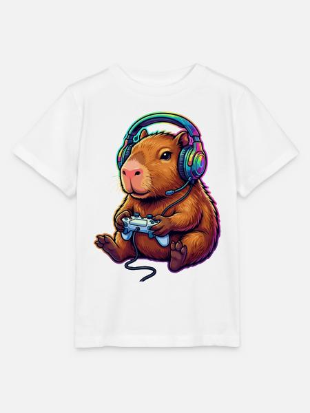 Capybara Lustige Videospiele Capybara - Stanley/Stella Kinder T-Shirt MINI CREATOR - Weiß