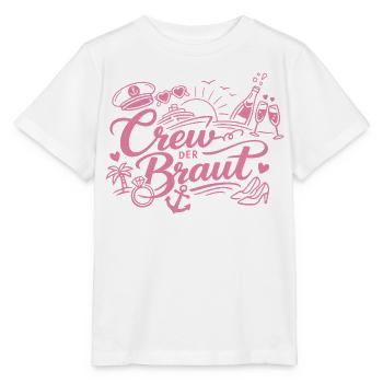 Crew der Braut – JGA Cruise Kreuzfahrt - Stanley/Stella Kinder T-Shirt MINI CREATOR  - Weiß - Vorne - Maike (125cm)
