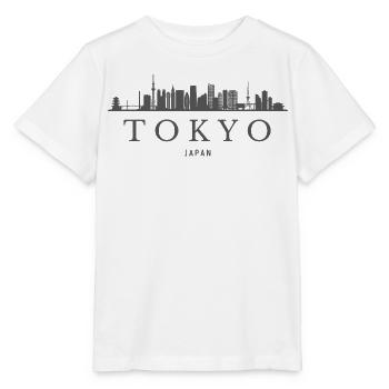 Tokio, Japan, Skyline von Tokio - Stanley/Stella Kinder T-Shirt MINI CREATOR  - Weiß - Vorne - Maike (125cm)