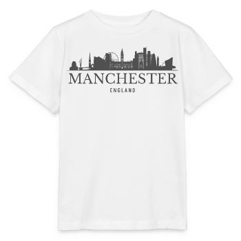 Manchester England, Manchester skyline - Stanley/Stella MINI CREATOR Kids’ T-Shirt - white - Front - Maike (125cm)