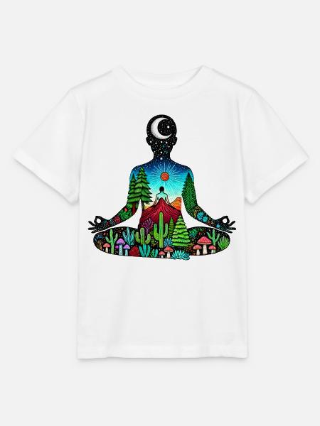 meditation nature - Stanley/Stella Kinder T-Shirt MINI CREATOR - Weiß