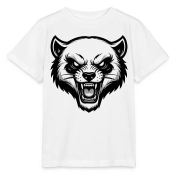 Glouton Sauvage Féroce Logo Mascotte Wolverine - T-shirt bio MINI CREATOR Stanley/Stella Enfant - blanc - Devant - Maike (125cm)