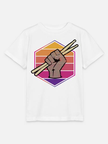 Drummer Schlagzeuger - Stanley/Stella Kinder T-Shirt MINI CREATOR - Weiß