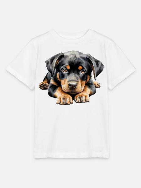 Rottweiler Puppy - Stanley/Stella Kinder T-Shirt MINI CREATOR - Weiß