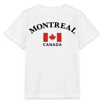 Montréal, Canada - T-shirt bio MINI CREATOR Stanley/Stella Enfant - blanc - Devant - Maike (125cm)