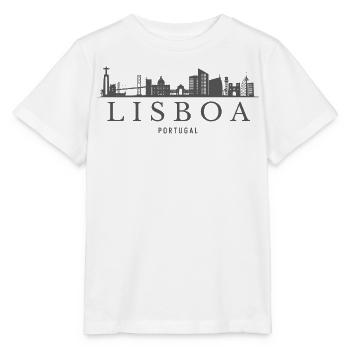 Skyline von Lissabon, Lissaboner Stadtkunst - Stanley/Stella Kinder T-Shirt MINI CREATOR  - Weiß - Vorne - Maike (125cm)