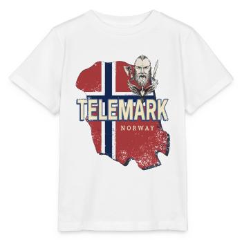 Telemark Norwegen Retro Provinz Landkarte Souvenir - Stanley/Stella Kinder T-Shirt MINI CREATOR  - Weiß - Vorne - Maike (125cm)