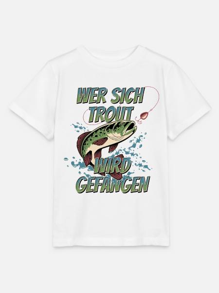 Trout - Forellenangeln Fang-Garantie  - Stanley/Stella Kinder T-Shirt MINI CREATOR  - Weiß