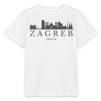 Zagreb, Serbie, la silhouette de Zagreb - T-shirt bio MINI CREATOR Stanley/Stella Enfant - blanc - Devant - Maike (125cm)