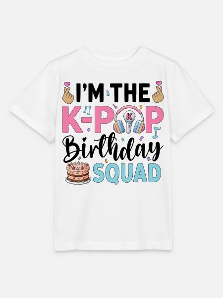 I'm The K-Pop Birthday Squad - Stanley/Stella Kinder T-Shirt MINI CREATOR - Weiß
