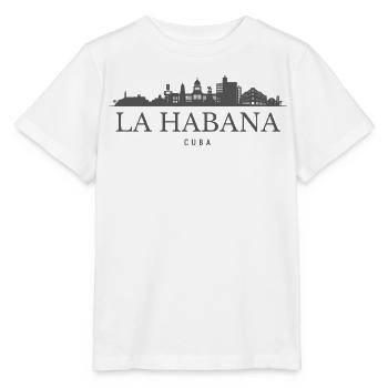 La Havane, Cuba, la silhouette de La Havane - T-shirt bio MINI CREATOR Stanley/Stella Enfant - blanc - Devant - Maike (125cm)