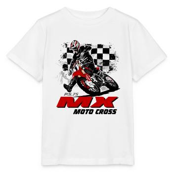 Moto Cross - Supercross - Motocross - T-shirt bio MINI CREATOR Stanley/Stella Enfant - blanc - Devant - Maike (125cm)