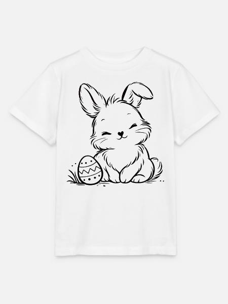Osterhäschen mit Osterei - Stanley/Stella Kinder T-Shirt MINI CREATOR - Weiß