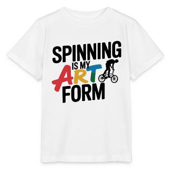 Künstlerische Radfahrkunst - Stanley/Stella Kinder T-Shirt MINI CREATOR  - Weiß - Vorne - Maike (125cm)