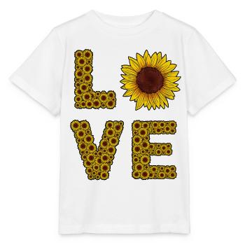 Sonnenblumen-Liebesbriefe Sommer - Stanley/Stella Kinder T-Shirt MINI CREATOR  - Weiß - Vorne - Maike (125cm)