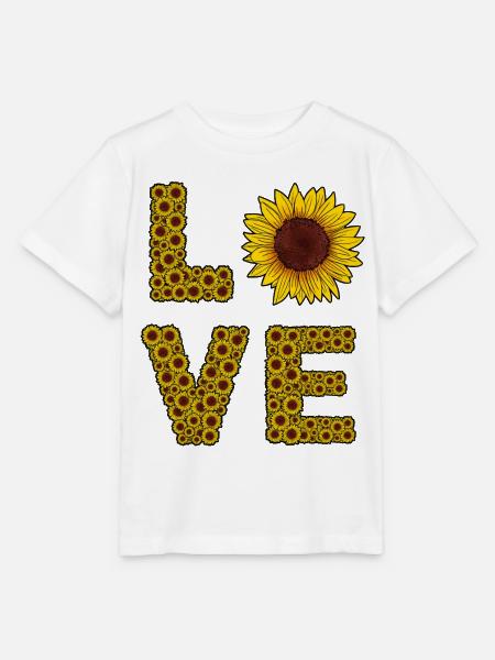 Sonnenblumen-Liebesbriefe Sommer - Stanley/Stella Kinder T-Shirt MINI CREATOR  - Weiß