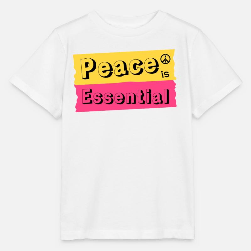 Peace is Essential - Stanley/Stella MINI CREATOR Kids’ T-Shirt - white