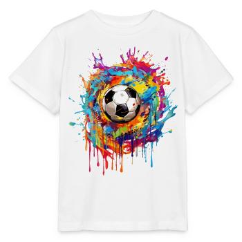 Fußball-Football-Spieler-Supporter-Trikot-T-Shirt - Stanley/Stella Kinder T-Shirt MINI CREATOR  - Weiß - Vorne - Maike (125cm)