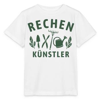 Rechen Künstler - Retro Gärtner Natur - Stanley/Stella Kinder T-Shirt MINI CREATOR  - Weiß - Vorne - Maike (125cm)