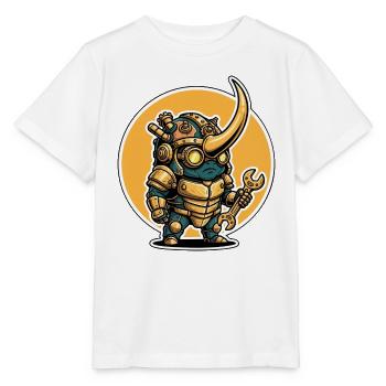 Scarab Rhinoceros Steampunk Ingenieur Schlüssel - Stanley/Stella Kinder T-Shirt MINI CREATOR  - Weiß - Vorne - Maike (125cm)
