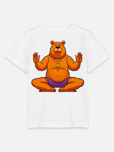Yoga Bären - Stanley/Stella Kinder T-Shirt MINI CREATOR - Weiß