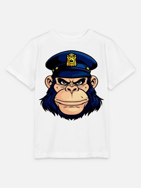 Affen Polizei - Stanley/Stella Kinder T-Shirt MINI CREATOR - Weiß
