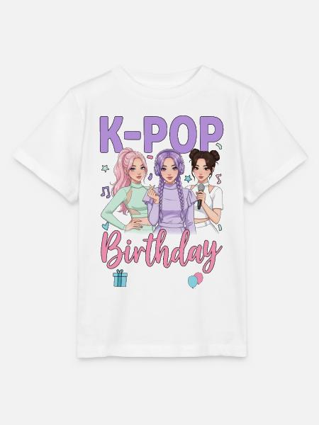 K Pop Birthday Team - Stanley/Stella Kinder T-Shirt MINI CREATOR  - Weiß