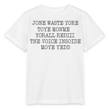 JONE GASPILLE TON JOUET MONME YORALL REDIII LA VOIX - T-shirt bio MINI CREATOR Stanley/Stella Enfant - blanc - Devant - Maike (125cm)