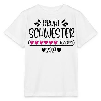 Große Schwester 2027 loading - Stanley/Stella Kinder T-Shirt MINI CREATOR  - Weiß - Vorne - Maike (125cm)