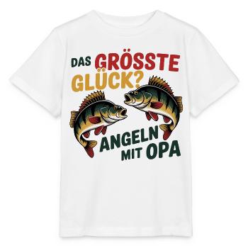 Größtes Glück: Angeln mit Opa - Stanley/Stella Kinder T-Shirt MINI CREATOR  - Weiß - Vorne - Maike (125cm)