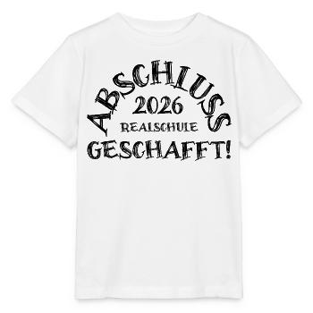 Abschluss 2026 Realschule geschafft! - Stanley/Stella Kinder T-Shirt MINI CREATOR  - Weiß - Vorne - Maike (125cm)
