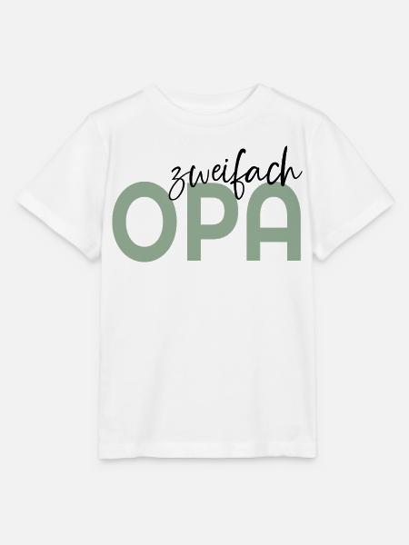 Baby Zweifach Opa - Stanley/Stella Kinder T-Shirt MINI CREATOR - Weiß